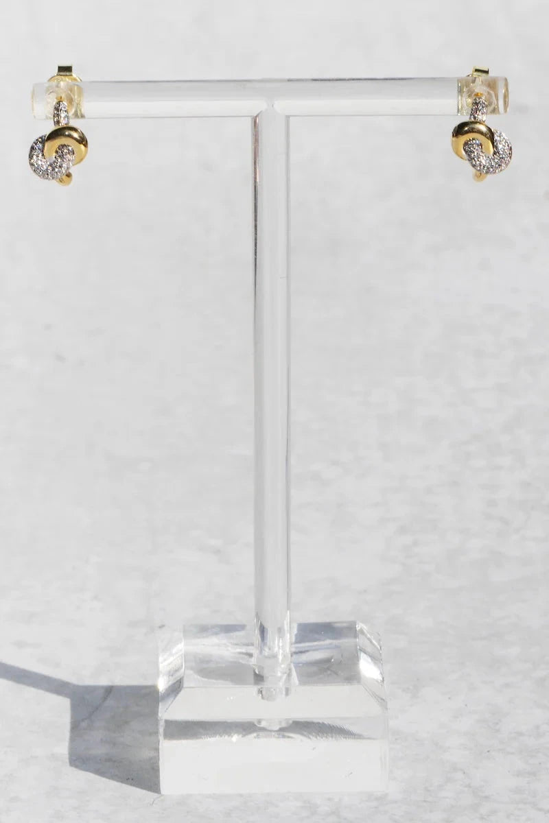 Love Knot Studs Yellow Gold Earrings Native Gem 