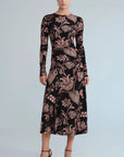 Piermond Dress Linden Bloom Black Dresses - Midi Cara Cara 
