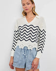Louise Sweater Wave Stripe Sweater - Crewneck Rails 