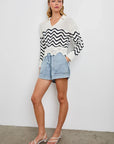 Louise Sweater Wave Stripe Sweater - Crewneck Rails 