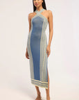 Odessa Dress Aegean Geometry Blue