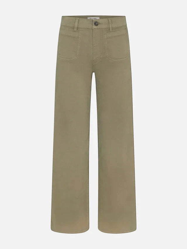 Le Slim Palazzo Modernist Pocket Grasshopper Denim - Flare & Wide Leg Frame 