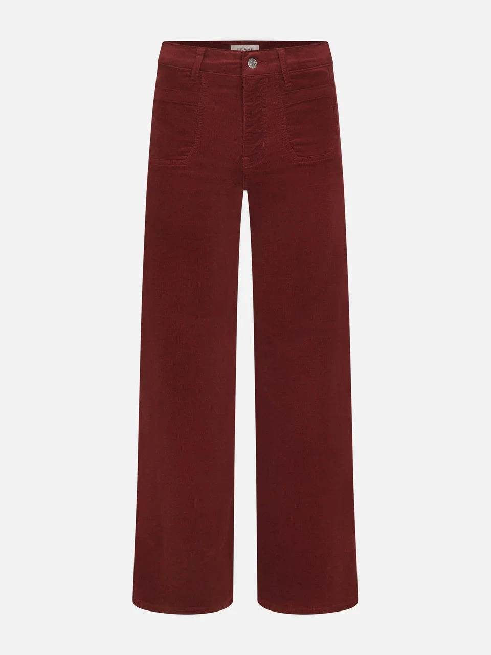 Le Slim Palazzo Modernist Pocket Corduroy Wine Pants - Trousers Frame 