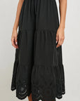 Lucia Dress Black Eyelet Dresses - Midi Rails 