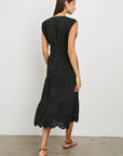 Lucia Dress Black Eyelet Dresses - Midi Rails 