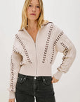 Lune Sweater Oatmeal Brown Whipstitch Sweater - Cardigans Rails 