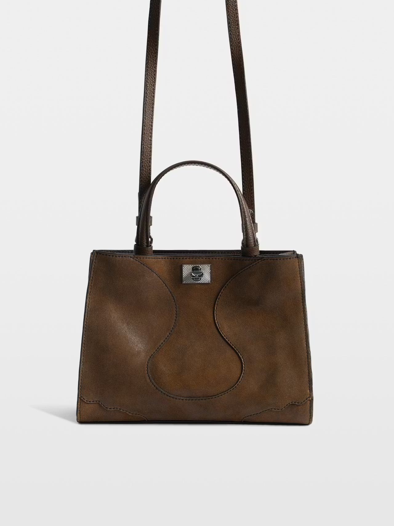 Jack Nano Suede Way Bag Wood Tote & Satchel Zadig & Voltaire 