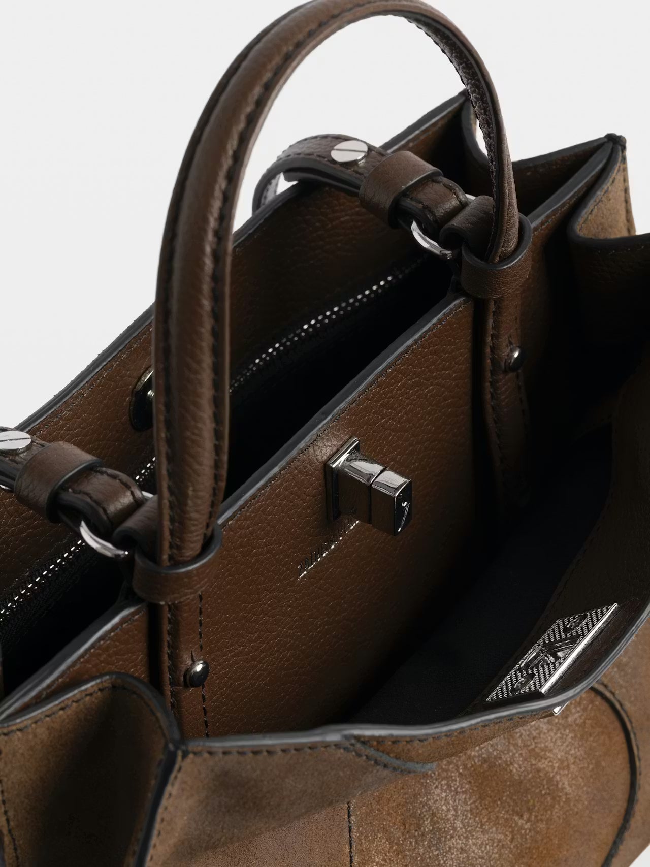 Jack Nano Suede Way Bag Wood Tote & Satchel Zadig & Voltaire 