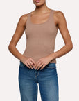 Adira Scoop Tank Hazelnut Tops - Tanks L'Agence 