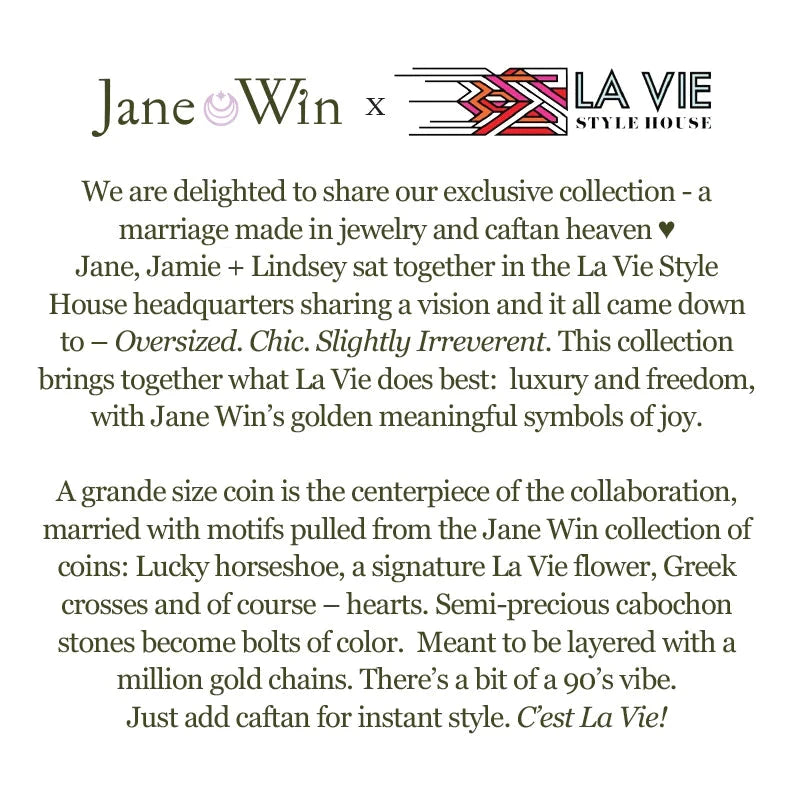 JW x LA VIE Signature Disk Pendant Necklaces Jane Win 