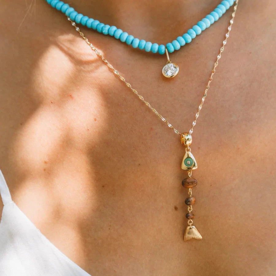 La Pez Fish Bail Charm Coconut Necklace Charm Thatch 