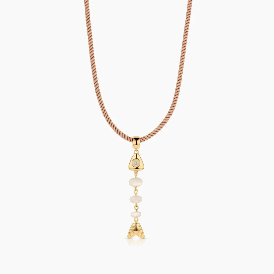 La Pez Mother of Pearl Charm Necklaces Thatch 