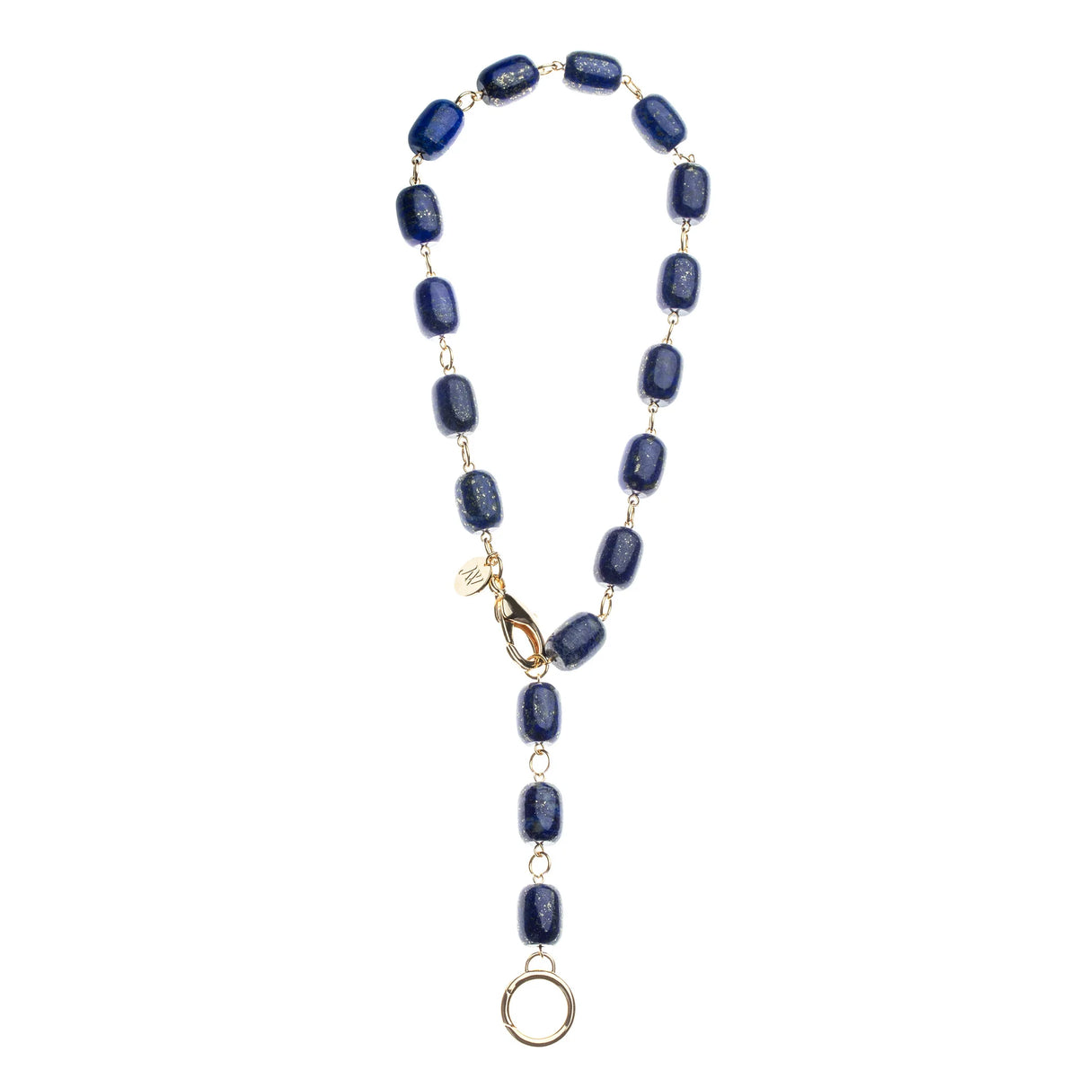 Chunky Lapis Lariat Necklace