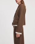 Lawrence Striped Blazer Tan Multi Stripe Jackets - Blazers rag & bone 