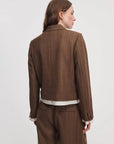 Lawrence Striped Blazer Tan Multi Stripe Jackets - Blazers rag & bone 