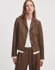 Lawrence Striped Blazer Tan Multi Stripe Jackets - Blazers rag & bone 