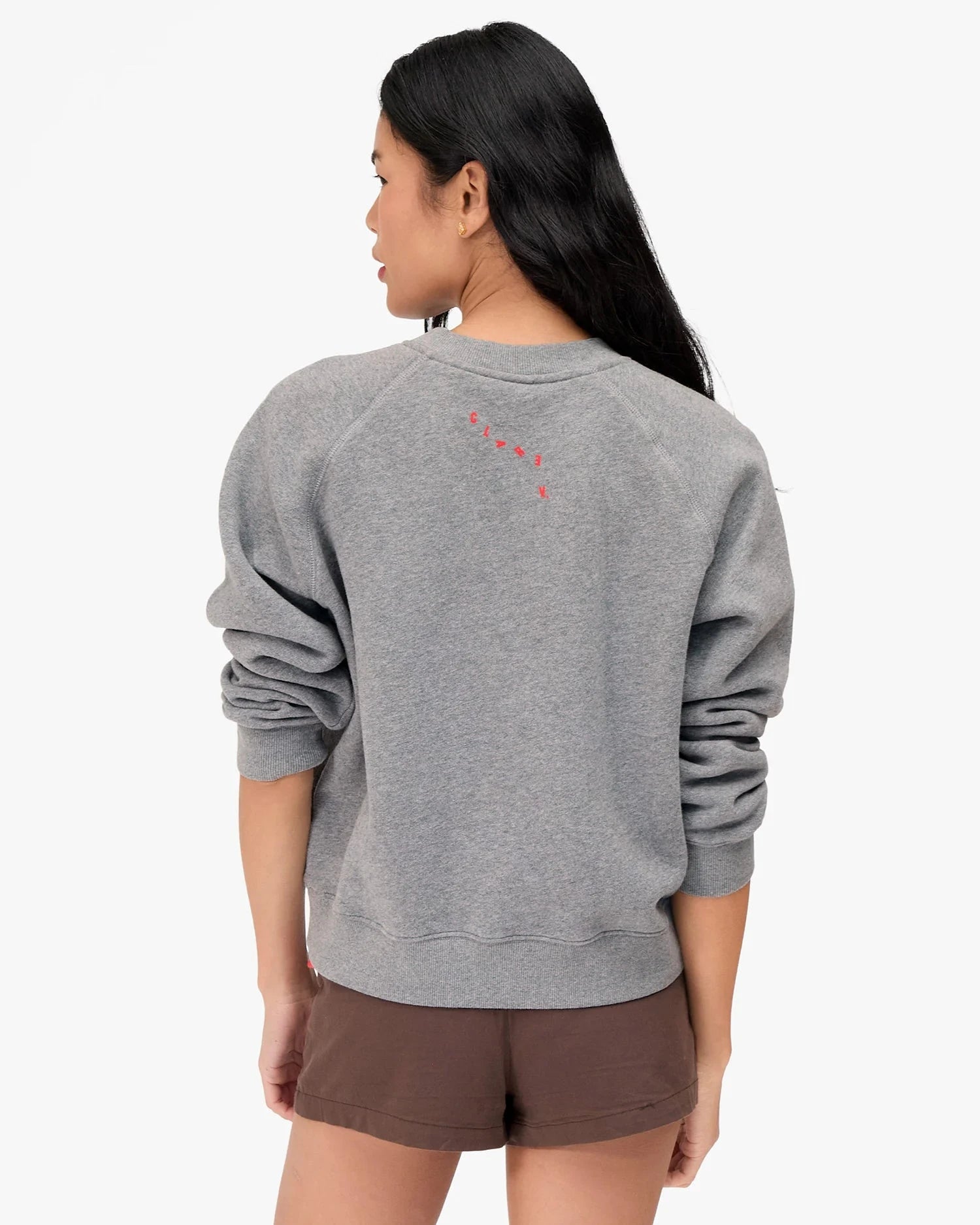 Le Court Sweatshirt Petit Chenile Anchor Grey Tops - Sweatshirts Clare V. 