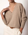 Leia Vee Sweater Earthen Melange Sweater - V-Neck Brochu Walker 