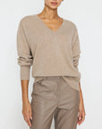 Leia Vee Sweater Earthen Melange Sweater - V-Neck Brochu Walker 