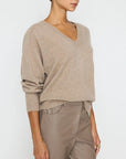 Leia Vee Sweater Earthen Melange Sweater - V-Neck Brochu Walker 