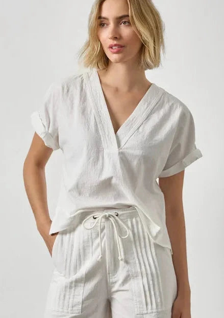 Boxy Popover Dolman Top White Tops - Blouses Lilla P 