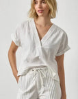 Boxy Popover Dolman Top White Tops - Blouses Lilla P 