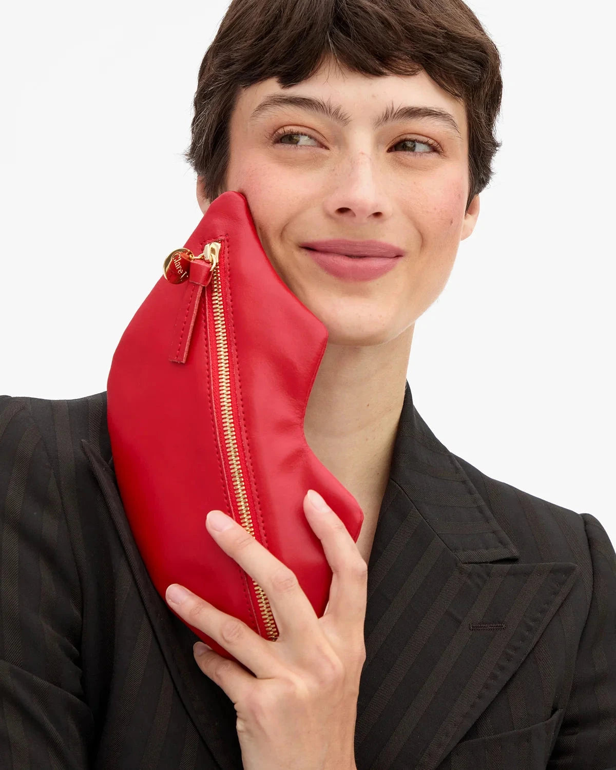 Lips Flat Clutch Red Clutch Clare V. 