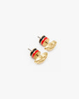 Lips Stud Earrings Gold