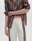 Logan Pull on Track Pant Ecru Sport Denim - Flare & Wide Leg rag & bone 
