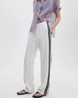 Logan Pull On Track Pant Whitesport Denim - Flare & Wide Leg rag & bone 
