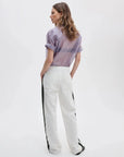 Logan Pull On Track Pant Whitesport Denim - Flare & Wide Leg rag & bone 