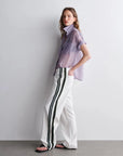 Logan Pull On Track Pant Whitesport Denim - Flare & Wide Leg rag & bone 
