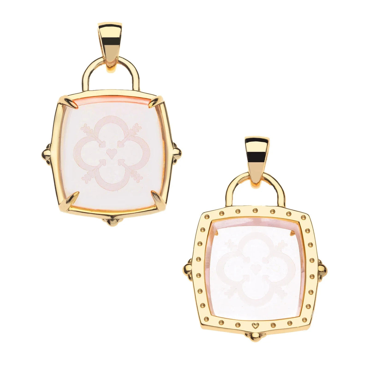 Love Carved Glass Pendant 16-18" Classic Rolo Necklaces Jane Win 