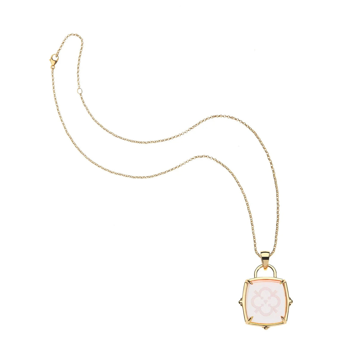 Love Carved Glass Pendant 16-18" Classic Rolo Necklaces Jane Win 