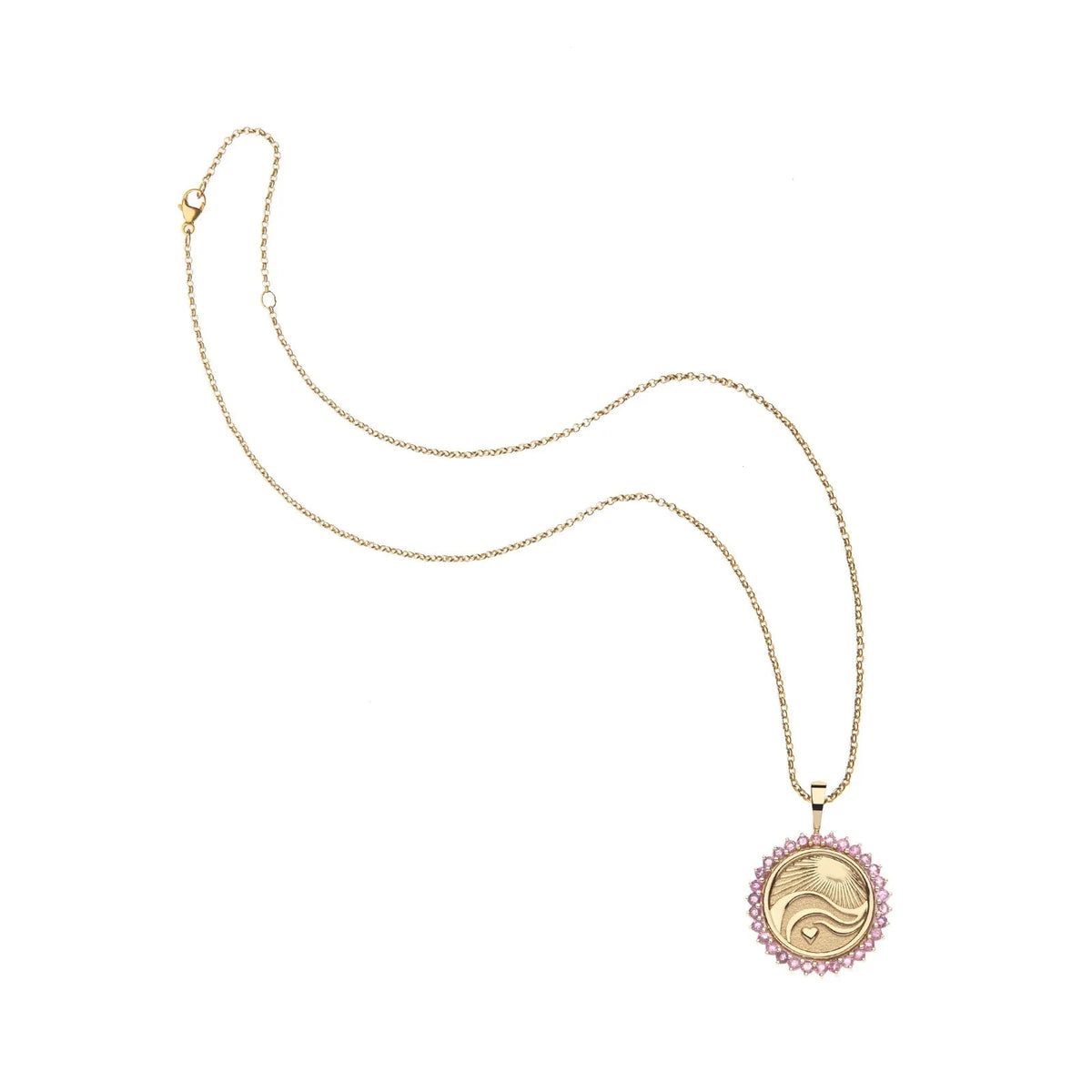 Love Courage Strength Petite Embellished Coin 16-18" Classic Rolo Necklaces Jane Win 