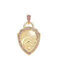 Love Courage Strength Shield Pendant Coin 16-18" Classic Rolo