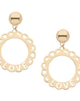 Love Cutout Disk Earrings Earrings Jane Win 