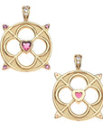 Love Cutout Pendant in Pink Tourmaline 16-18" Classic Rolo Necklaces Jane Win 