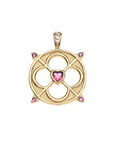 Love Cutout Pendant in Pink Tourmaline 16-18" Classic Rolo Necklaces Jane Win 