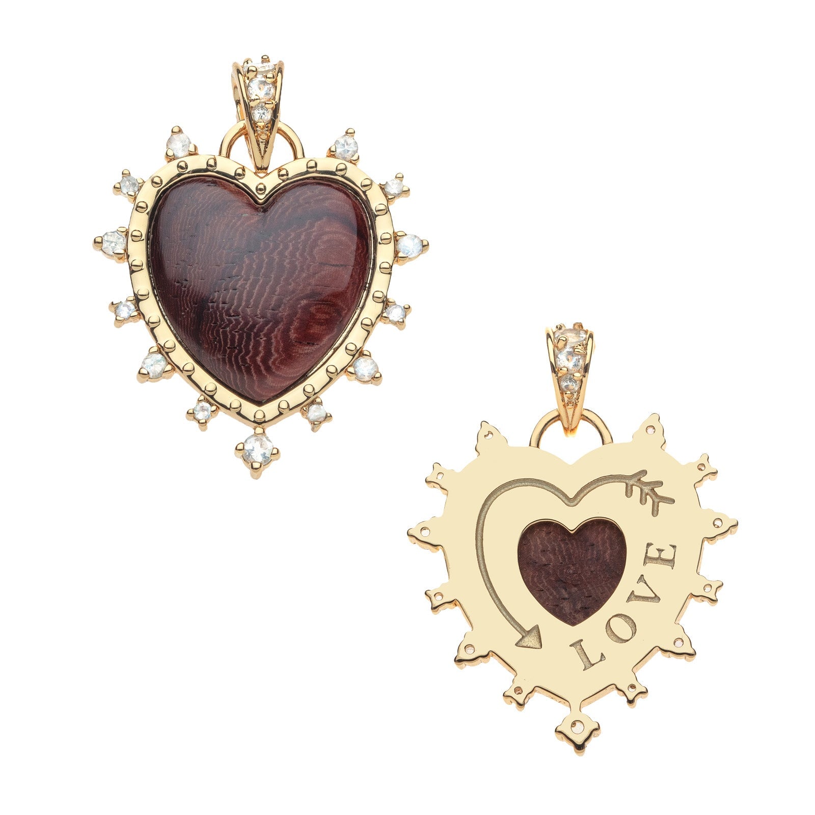Love Dolce Carved Heart Pendant 16-18" Classic Rolo Necklaces Jane Win 