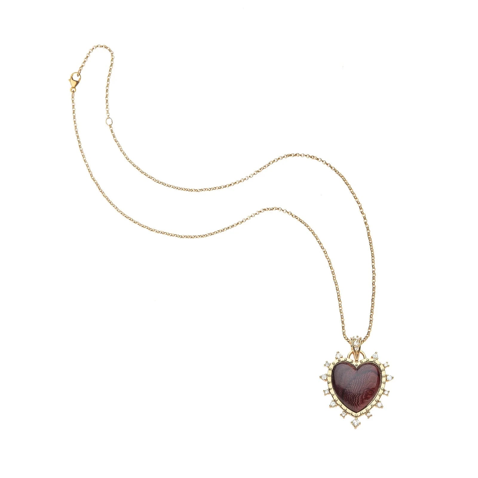 Love Dolce Carved Heart Pendant 16-18" Classic Rolo Necklaces Jane Win 