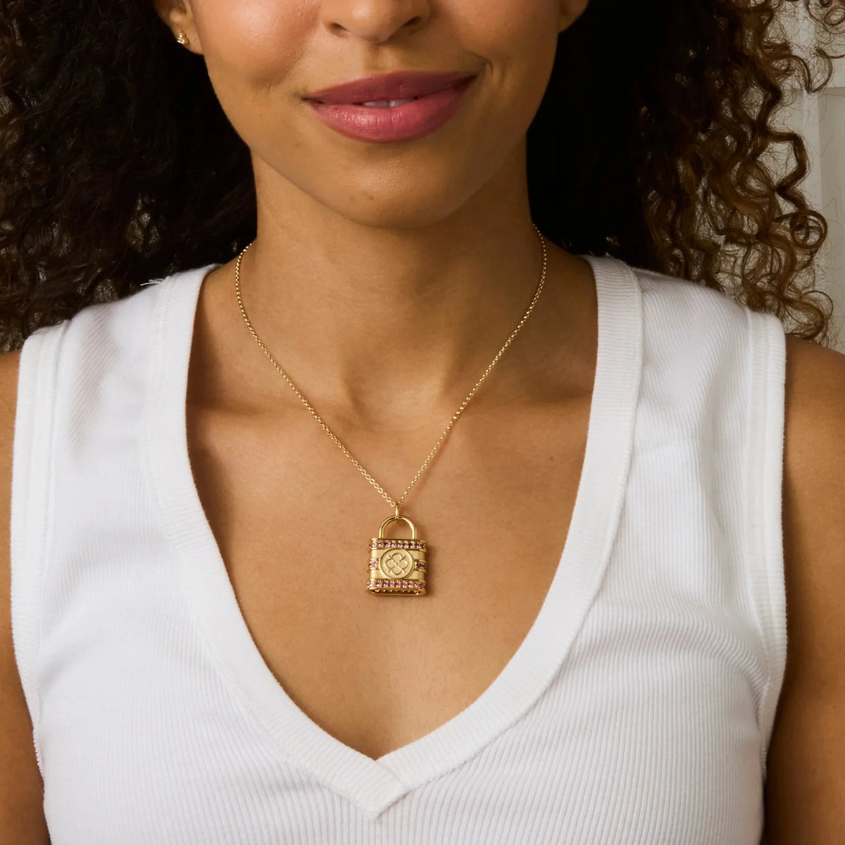 Locked Up In Love Pendant 16-18" Classic Rolo Necklaces Jane Win 