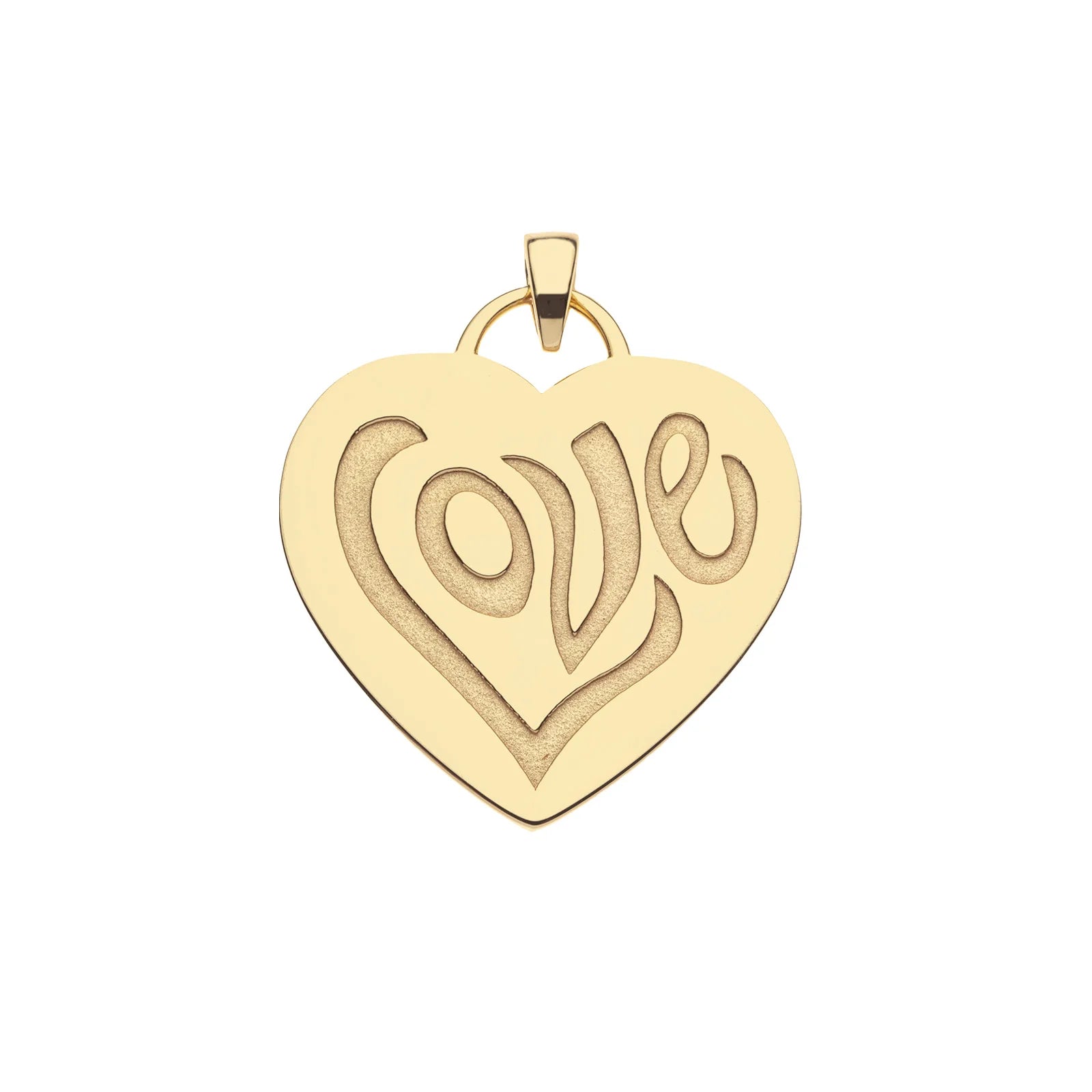 back side of the Never Enough Love Pendant with white background