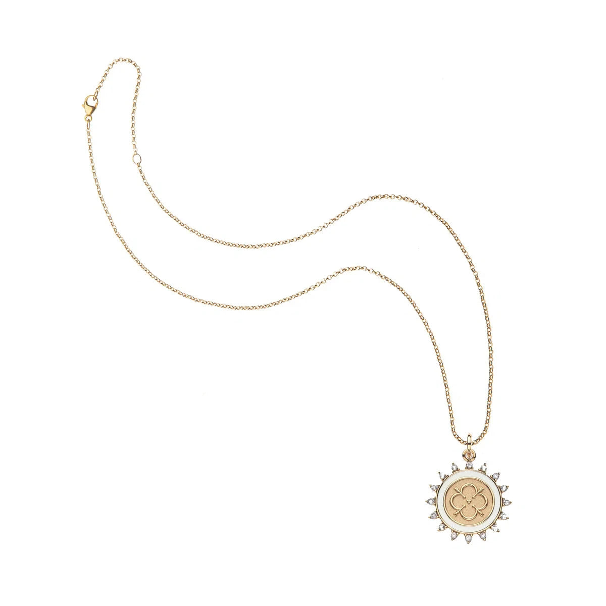 Love Petite Embellished Coin 16-18" Classic Rolo Necklaces Jane Win 