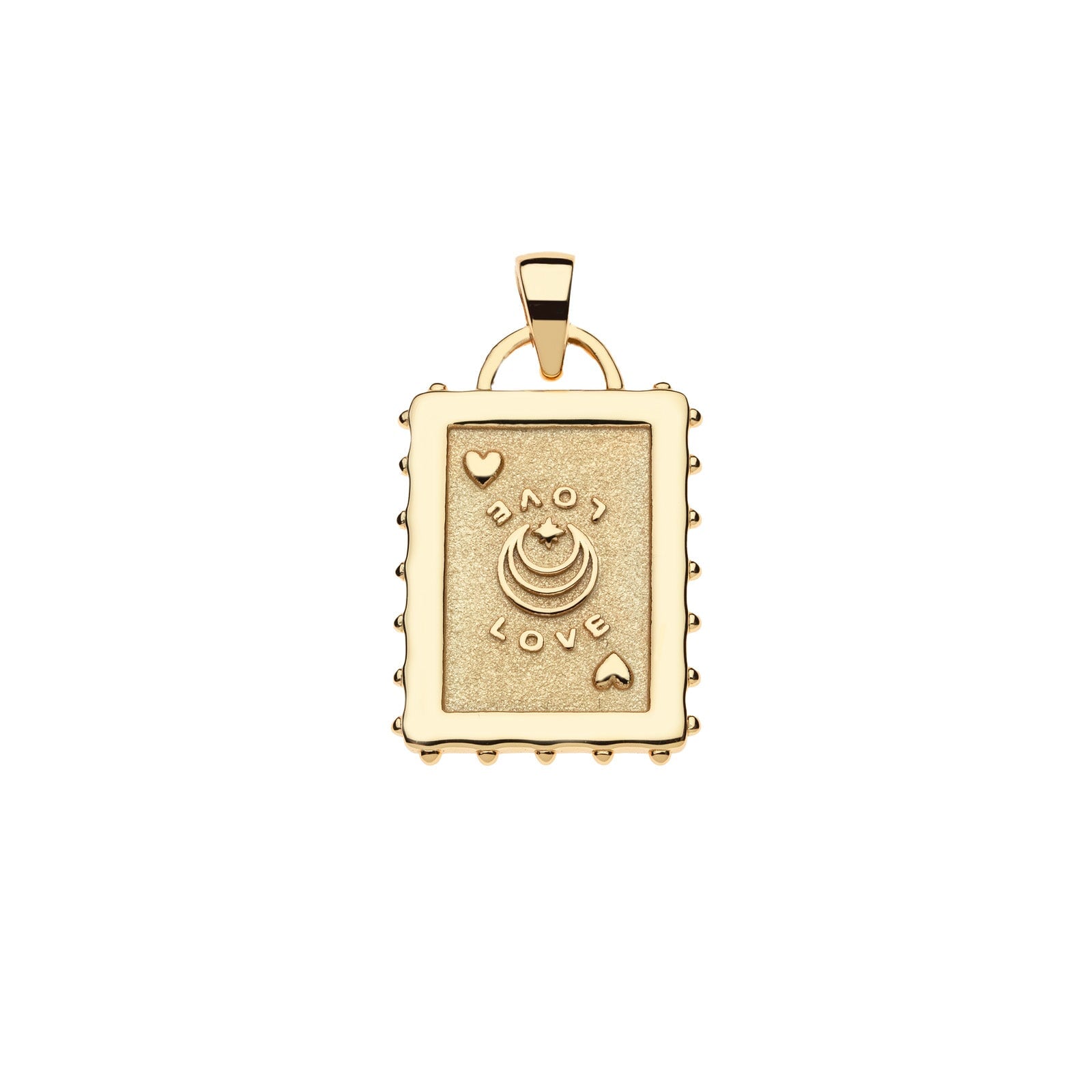 Love Queen of Hearts Card Pendant 16-18" Written in the Stars Chain (White) Necklaces Jane Win 