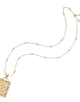 Love Queen of Hearts Card Pendant 16-18" Written in the Stars Chain (White) Necklaces Jane Win 
