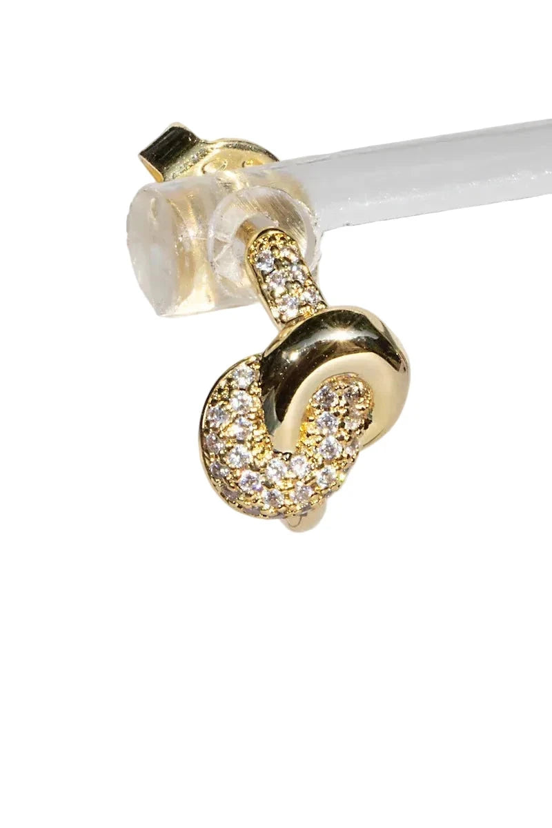 Love Knot Studs Yellow Gold Earrings Native Gem 