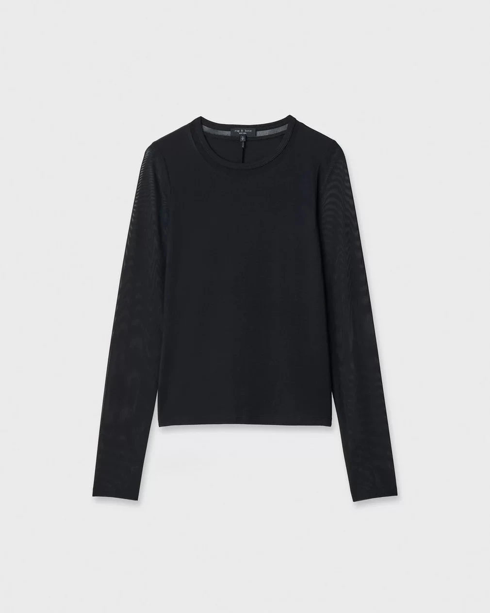 Luca Mesh Paneled Top Black Tops - Tees rag &amp; bone 