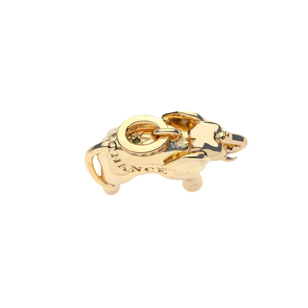 Lucky Bonne Chance Elephant Charm 16-18" Classic Rolo Necklaces Jane Win 