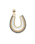 Feeling Lucky Mother of Pearl Horseshoe Pendant 16-18" Classic Rolo Necklaces Jane Win 